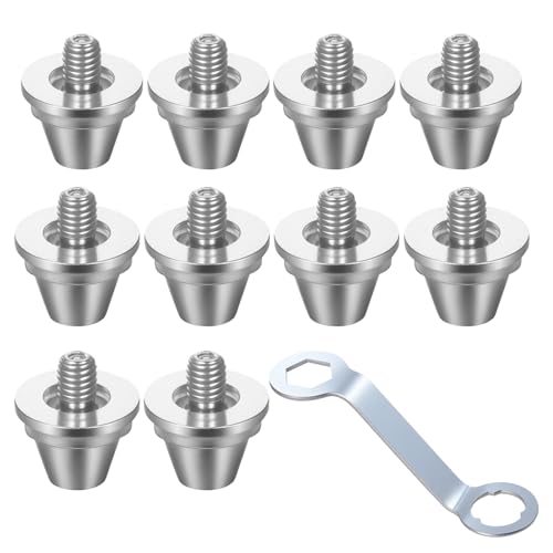 12 Pcs Crampons Foot, 11 mm/13 mm Chaussures de Foot Crampons Vissés de Rechange, Chaussures Pointes Vissées Football, avec Clé