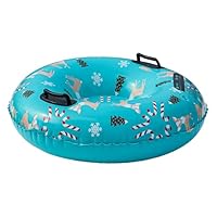 Kixolazr Snow Tubes for Kids - Lightweight Sliding Reindeer Pattern Equipment | Heavy Duty Snow Tube | for Family Friends Enthusiasts Men Women Children Sports Christmas Holiday