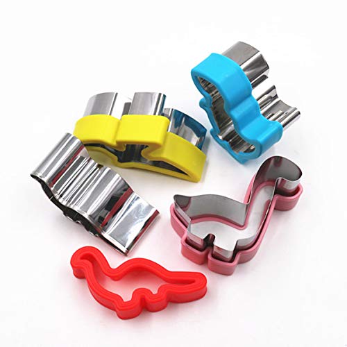 Dinosaur Cookie Cutters Set - Stainless Steel Shaped Cookie Candy Food Cutters Molds For Diy, Kitchen, Baking, Kids Dinosaur Theme Birthday Party Supplies Favors (6Pack) #TOP3