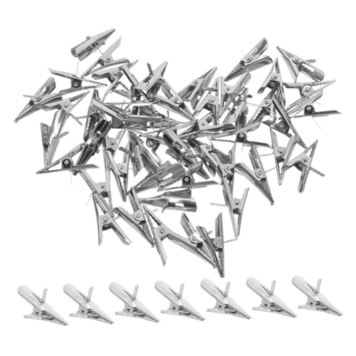 Cabilock 100 Piezas Pinzas Metálicas para Flores de Navidad Clips Pequeños para Adornos Sujetadores para Fotos y Decoración de Árbol y Flor de Pascua Clips Compactos para Manualidades