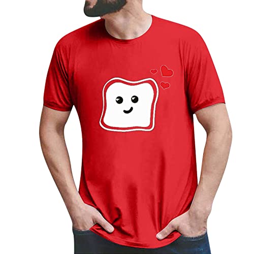 YHEGHT Camiseta de casal para casais com estampa de coração de carregamento camisetas para dia dos n