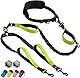 Joggingleine für Hunde zum Laufen, Joggen, Wandern | 2 in 1 Joggingleine und Normale Hundeleine für Große und Mittelgroße Hunde mit Doppelgriff | Bauchgurt Hundeleine