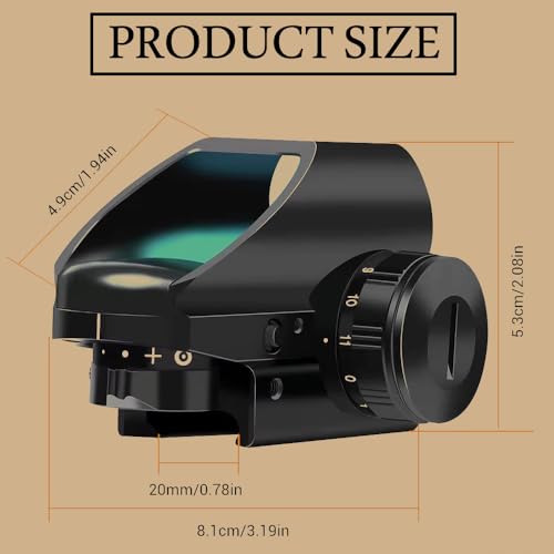 Combo of 2 | 12 Gauge Picatinny Side Saddle Ammo Holder & Red Dot Reflex Sight Scope 1x22x33mm Rifle Scope Optic Accessories, Installs on to Your Picatinny mounting Platform with no Additional