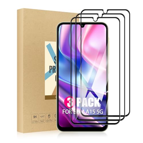 SCL Protection d'écran pour Samsung Galaxy A15 5G Protection d'écran en verre trempé Samsung A15 5G Protection d'écran pour Samsung Galaxy A15 [paquet de...