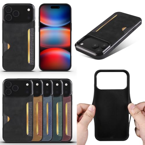 Étui iPhone 16 Pro cuir rétro : dites adieu au portefeuille encombrant - 4