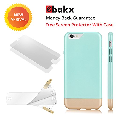 iPhone 6s Case, Ebakx [Luxarious] Hard and Fast for Apple iPhone 6 / iPhone 6s Case [Pc case and Clear Screen Protector for Mobile Phone] Blue