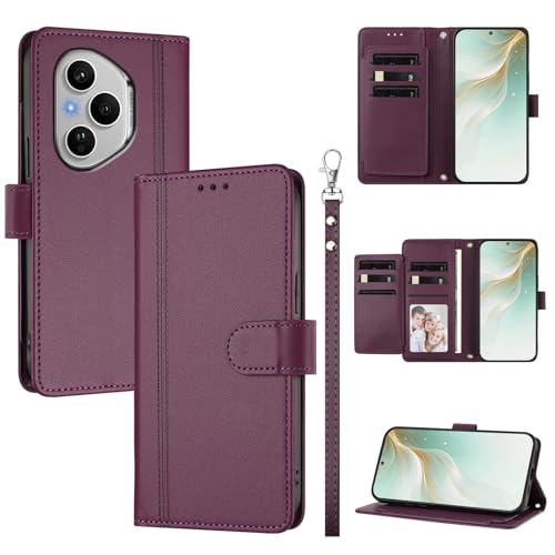 �X�}�z�P�[�X �Ή��@�� for Honor 400 Pro 5G �X�}�z�P�[�X�y�E�H���b�g�f�U�C�� �f���A���J�[�h�X���b�g �L���b�V�� �t���b�v���X�^���h �����h�~�zViolet