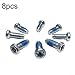 8-Pack Alloy Road for Bike Chainring Bolts for Apex, & Red 12-Speed Cranks – 3.9mm Diameter, for T20 Drive, Lightweight Silver Crank Screws