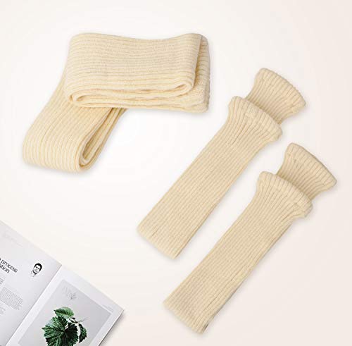 Image of Thigh Highs Leg Warmers for Women Over Knee High Crochet Extra Long Socks
