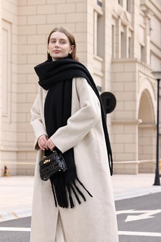 Wander Agio Winter Warm Scarf Long Pashmina Extra Large Shawls and Wraps for Women Large Blanket Scarves Solid4