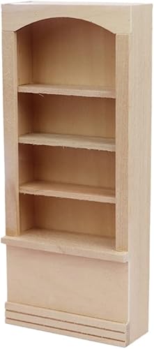 Miniatura 1 de LUOZZY Mini librero modelo de casa de muñecas en miniatura, estantería pequeña para decoración del hogar