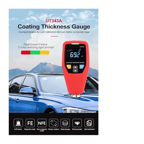 Medidor de espesor digital, calibrador de espesor de pintura, herramienta de medición automotriz 0-1750um miniatura 4