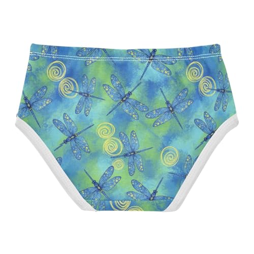 Joisal Girls Underwear Toddlers 2t Cotton Girl Panties Cute Animals Kids Briefs Undies Dragonflies Yellow Spots Blue2