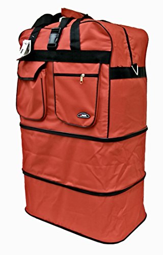 Hipack Travel Rolling Duffle Bag Large (RED Color)