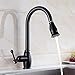 SENWEI Robinet Bronze huilé Noir, Chrome, Nickel Robinets de Cuisine avec aérateur Cuisine extractible Mélangeur Froid et Chaud Pont du Robinet