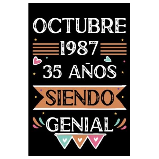 CUADERNO, Octubre 1987,35 Años Siendo Genial: Libro de visitas, cuaderno, 110 páginas de felicitaciones, idea de regalo, regalo Para la esposa, novia, mujer, La madre