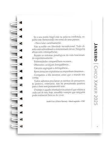 Agenda Chico Xavier Wire-O Capa Dura