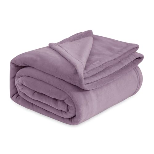 Bedsure GentleSoft Fleece King Size Blankets for Bed Fog Purple - Soft Lightweight Plush Cozy Fuzzy Luxury Microfiber, 108x90 inches