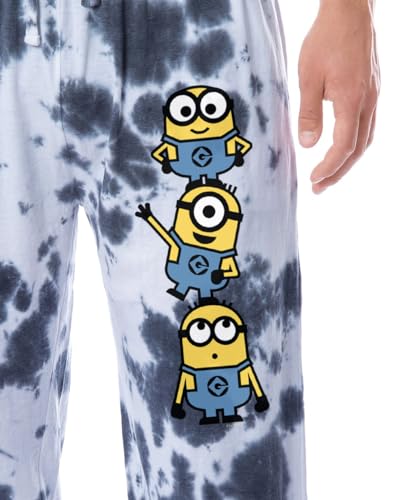 Despicable Me Men's Minions Chibi Tie-Dye Jogger Sleep Pajama Pants2