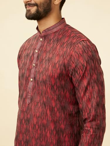 Kurta imprimé Manyavar marron ensemble pyjama homme 2XL - 4