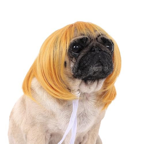 Peluca para disfraces de perros y gatos ajuste único