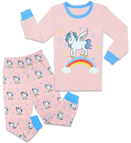 Qtake Fashion Girls Pajamas Toddler Pjs Set Cotton Kids Sleepwear 2 Piece Child Clothes Size 2-12 Years (girls-235)