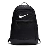 Nike Brasilia Training Backpack, Extra Large Backpack Built for Secure Storage with a Durable Design, Black/Black/White