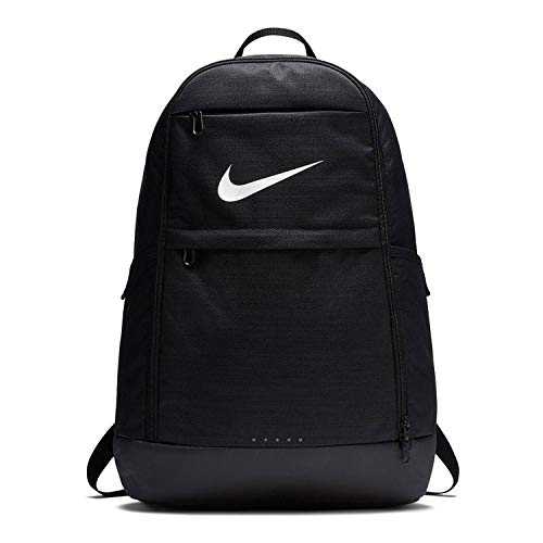 Nike Brasilia Training Backpack, Extra Large Backpack Built for Secure Storage with a Durable Design, Black/Black/White