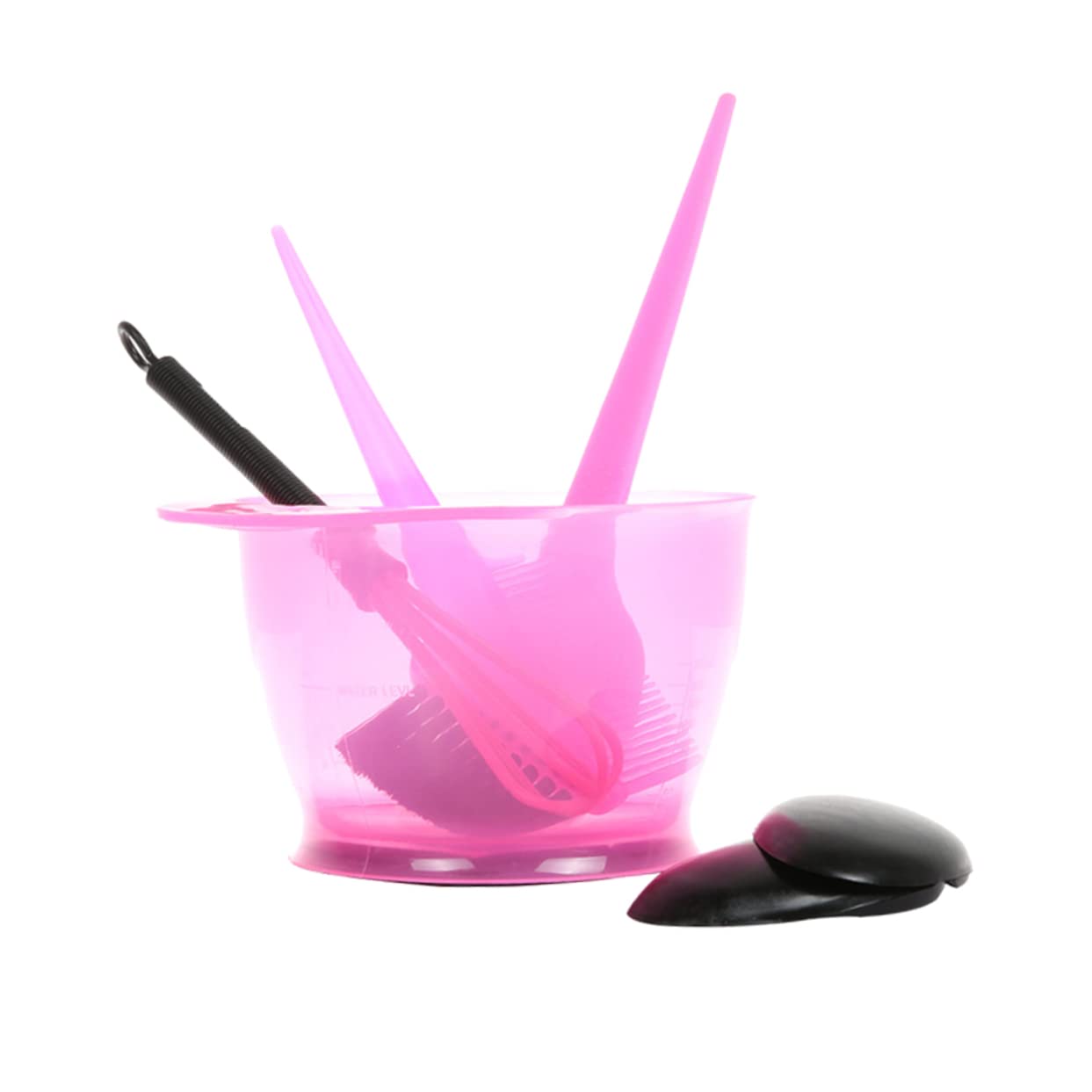 Gogogmee Hair Coloring Tool Kit 5pcs Set Diy Supplies Hair Stylist Bowl Comb Brush Earmuffs Smooth Surface Use