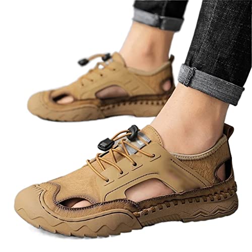Mens Sandals Trekking Outdoor Comfortable Beach Casual Shoes Non-Slip Leisure Rubber Soles(43)