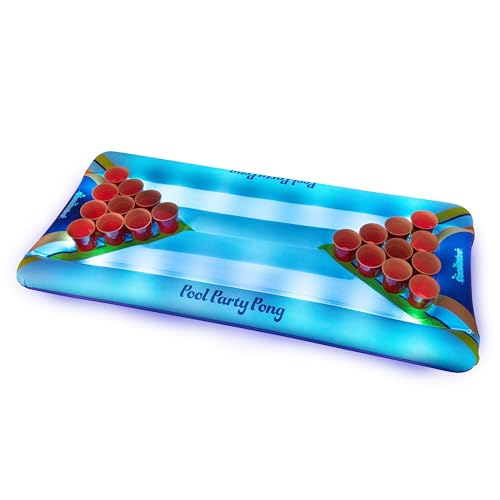 Poolcandy Inflatable Pool Party Pong Illuminated LED