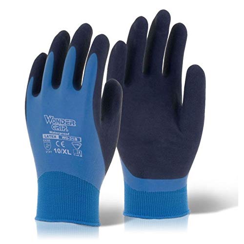 Guantes resistentes al agua con revestimiento total de látex Aqua...