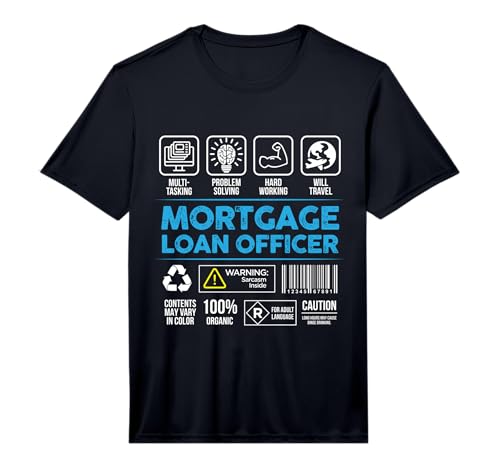 Mens Mortgage Loan Officer Loans Underwriting Bank Employee Performance T-Shirt