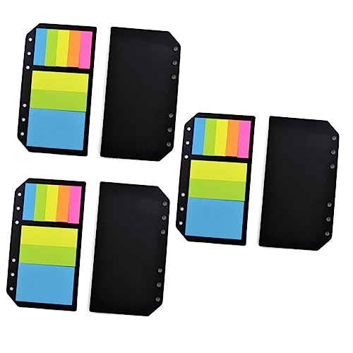 Marque page et notes autocollantes 3 pièces avec diviseurs colorés pour livre