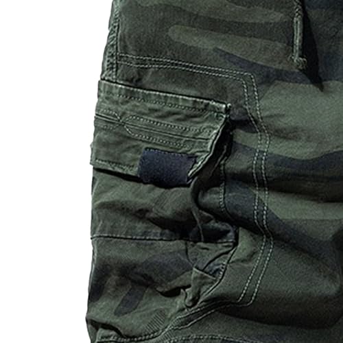 Short cargo homme coton sergé camouflage vert style militaire décontracté taille 30 - 6