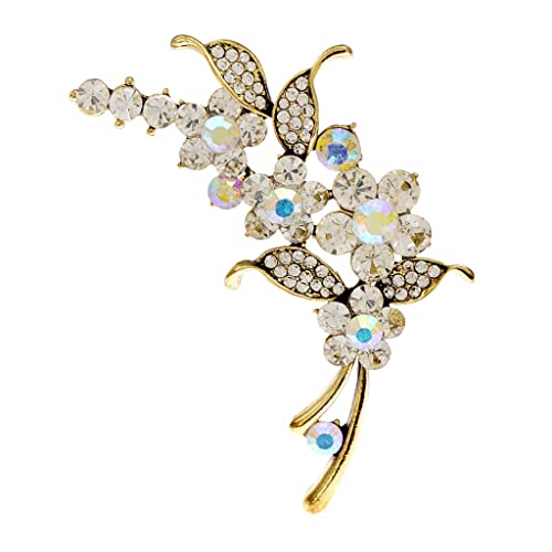 Accessoire de mode mariage : broche fleur rétro pour veste et robe
