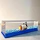 Tuzsocr Kreuzfahrtschiff Fluid Drift Bottle, Thousand Sunny Schiff im Glas, Unsinkable Boot In Einer Box, Acryl Pirate Modell Ship, Stressabbau Toy, Schiff in Flasche für Büro und Haus Deko