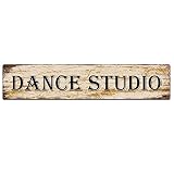 QKIODS Vintage Metal Sign Dance Studio Sign Retro Rustic Tin Sign Wall Decor Gift 4×16 Inch