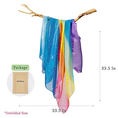 Space Organdy Play Scarf for Kids and toddlers 33.5" - Dance scarves4