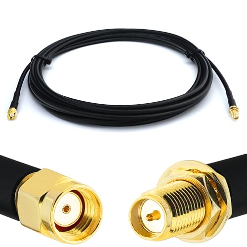 RANGEFUL 50cm RP-SMA Macho a Hembra Cable Coaxial extensor — RPSMA Cable de Extensión RG58 Baja Pérdida 50 Ohm — alargador para amplificador señal WIFI repetidor WIFI Router Antena adaptador