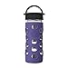 Lifefactory 12-Ounce BPA-Free Glass Water Bottle with Classic Cap and Protective Silicone Sleeve, Iris