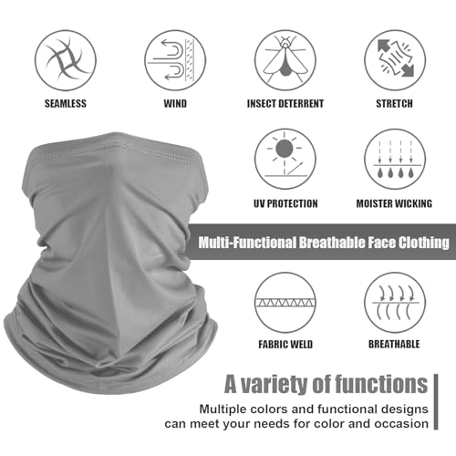 Image of Geyoga Summer UV Protection Cooling Neck Gaiter | Sunscreen Breathable Face Scarf Bandana Mask Neck Gaiter for Outdoor Fishing Hiking Camping