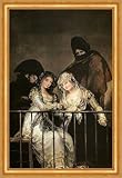  Kunstdruck Los Majas en el balcón Francisco de Goya Dame Smiles abrigos H A3 0408 enmarcados