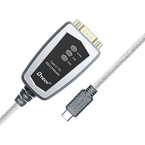 Image of DTech FTDI USB to Serial Adapter RS485 RS422 to USB C Cable with Breakout Board LED Indicators RS-422 RS-485 Cable Converter Supports Windows 11 10 8 7 XP Mac (6 Feet)