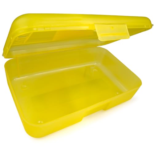Image of Craft County Solid Color Pencil Box - Store All Your Art Supplies in 1 Convenient Location - 12 Vibrant Colors to Choose From