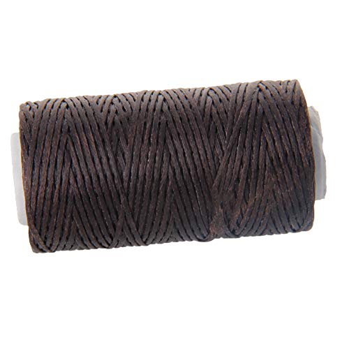 Hilo encerado plano para coser cuero 1mm 50m marrón miniatura 2