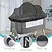 jiangcha Bassinet Cover for Cats - Bassinet Net Cover for Baby Prevents Entry of Insects/Pets, Breathable Crib Net with Two-Way Zippers, Mosquito Net for Bedside Sleeper/Travel Crib (Black-Small)