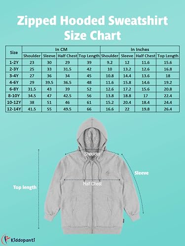 Image of Unisex Kids Solid Full Sleeve Zip Front Open Hooded Sweatshirt
