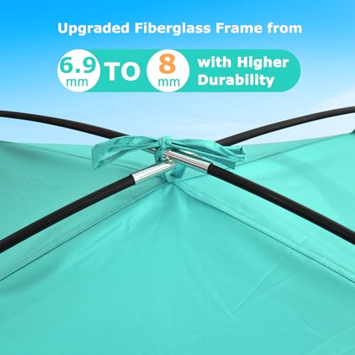COMMOUDS Beach Tent Sun Shade for 3/4-5/6-7/8-10 Person, UPF 50+ Beach Sun Shelter Canopy Tent, Lightweight, Easy Set Up and Carry - Image 4