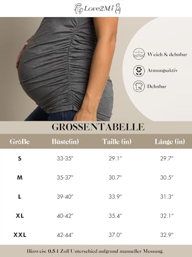Love2Mi 3 Pcs Kurzarm Umstandsshirt Umstandsmode Tshirt Einfarbig Schwangerschafts Kleidung